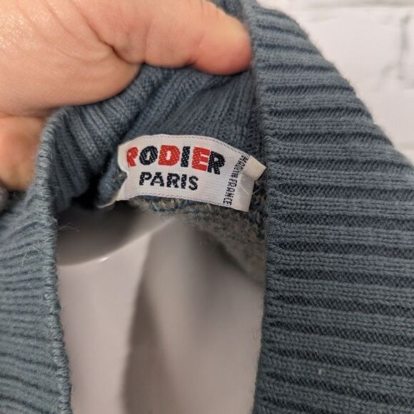 Vintage Knit Vneck, Geometric pattern, Rodier Paris, loose fit - Picture 7 of 8